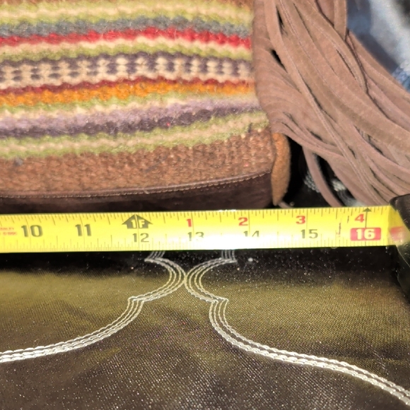 Ariat Brown and Multicolor Fringe Bag And Wallet Set - Picture 5 of 15